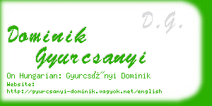 dominik gyurcsanyi business card